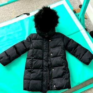 Kids Gap puffer black jacket. Sm